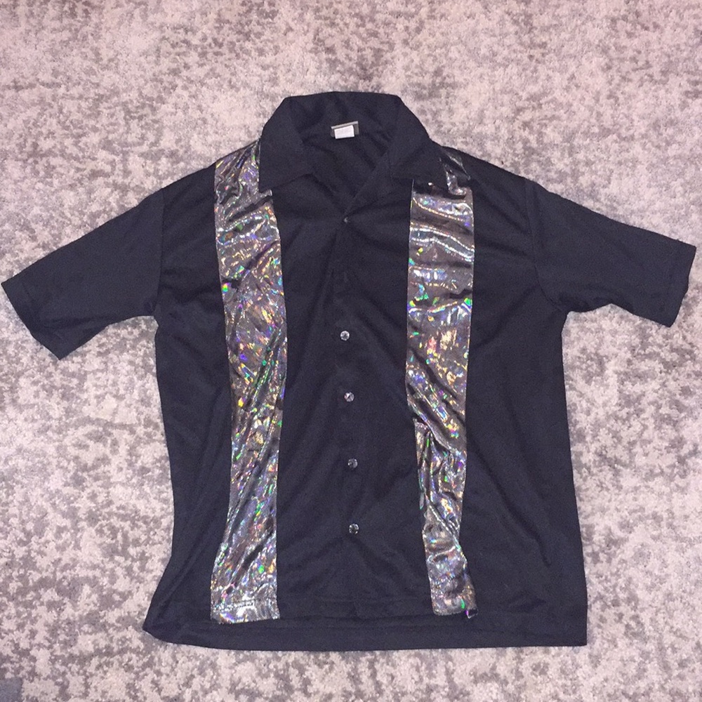 Holographic bowling shirt